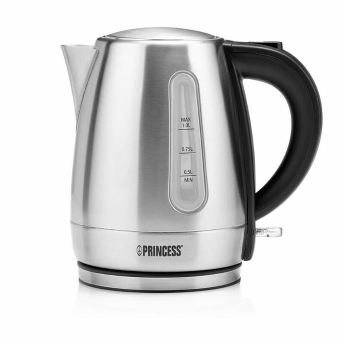 Bollitore Princess 236023 1 L 2200w Acciaio Inossidabile Plastica 2200 W Nero Grigio Nero/argentato 1 L