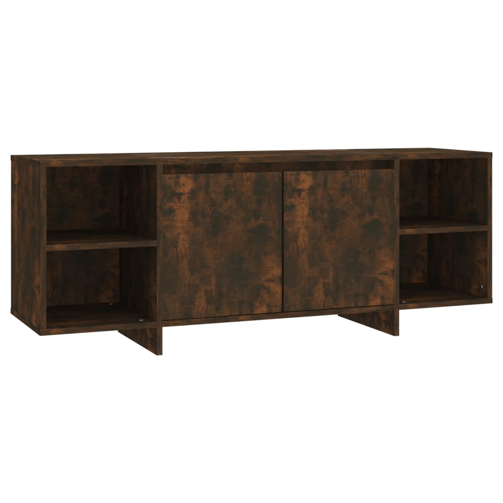 vidaXL Mueble de TV madera de ingeniería roble ahumado 130x35x50 cm - Image 5
