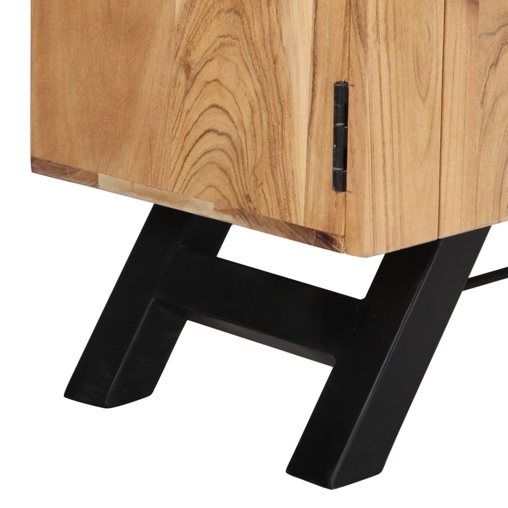 vidaXL Mueble de TV madera maciza de acacia 140x30x45 cm - Image 6