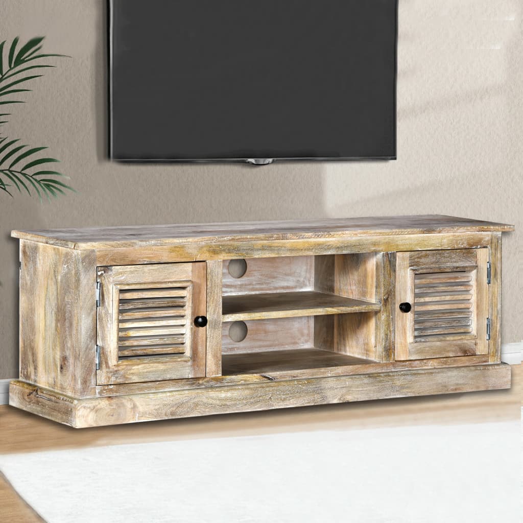 vidaXL Mueble para TV de madera maciza de mango