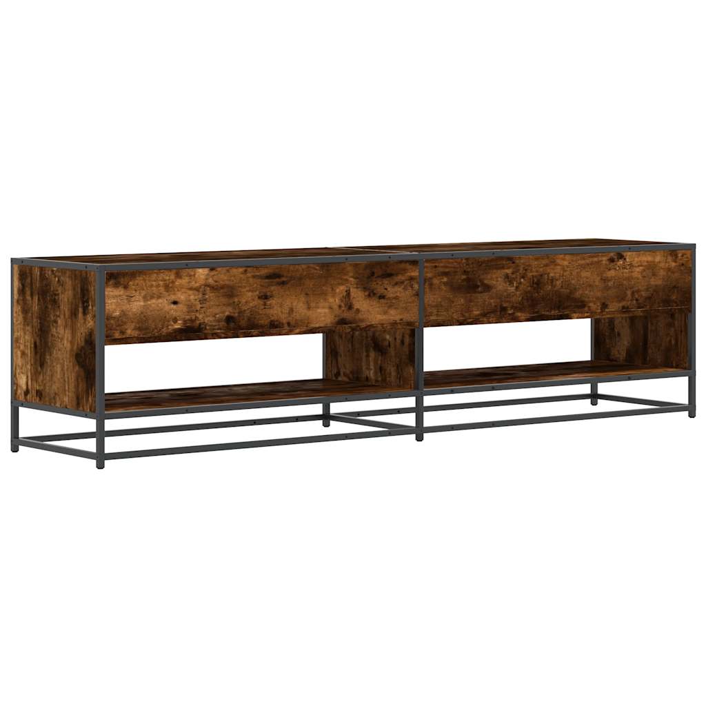 vidaXL Mueble de TV madera de ingeniería roble ahumado 180,5x40x46 cm - Image 6