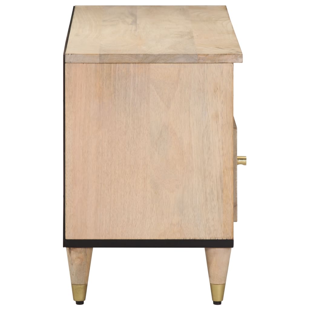 vidaXL Mueble de TV madera maciza de mango 100x33x46 cm - Image 4