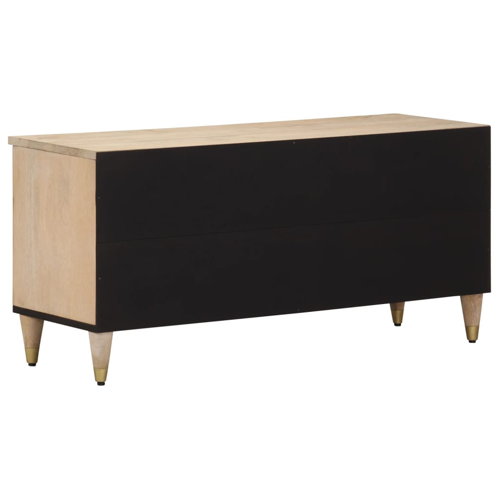 vidaXL Mueble de TV madera maciza de mango 100x33x46 cm - Image 5