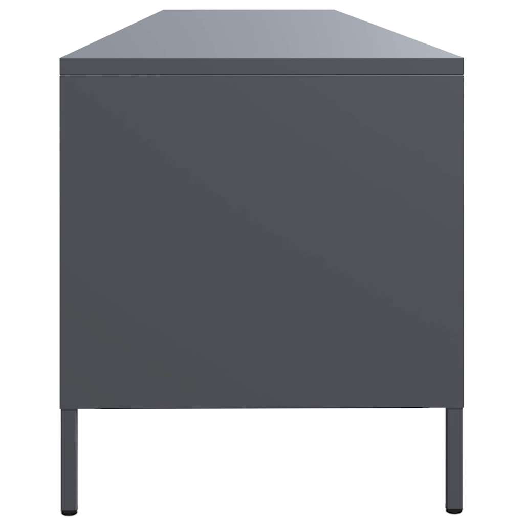 vidaXL Mueble de TV acero laminado en frío antracita 202x39x43,5 cm - Image 6
