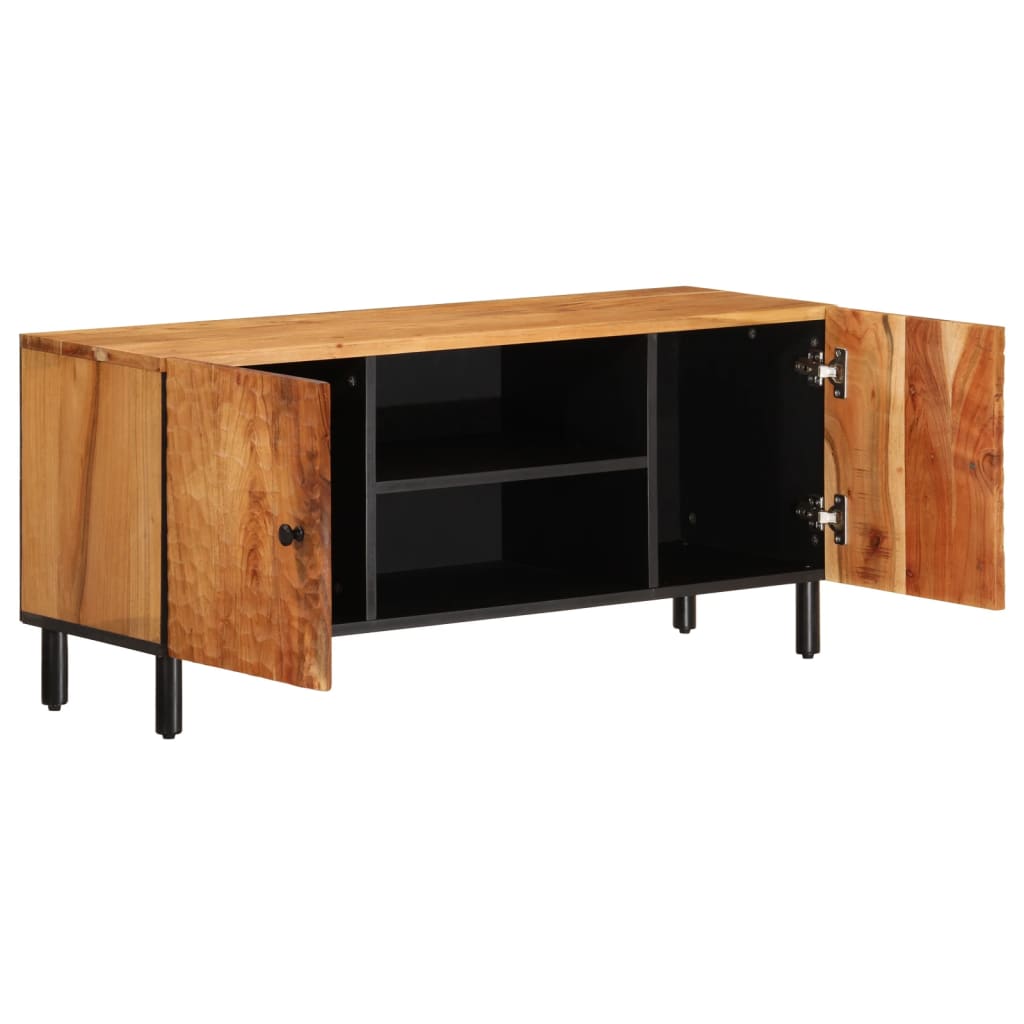 vidaXL Mueble de TV madera maciza de acacia 105x33x46 cm - Image 4