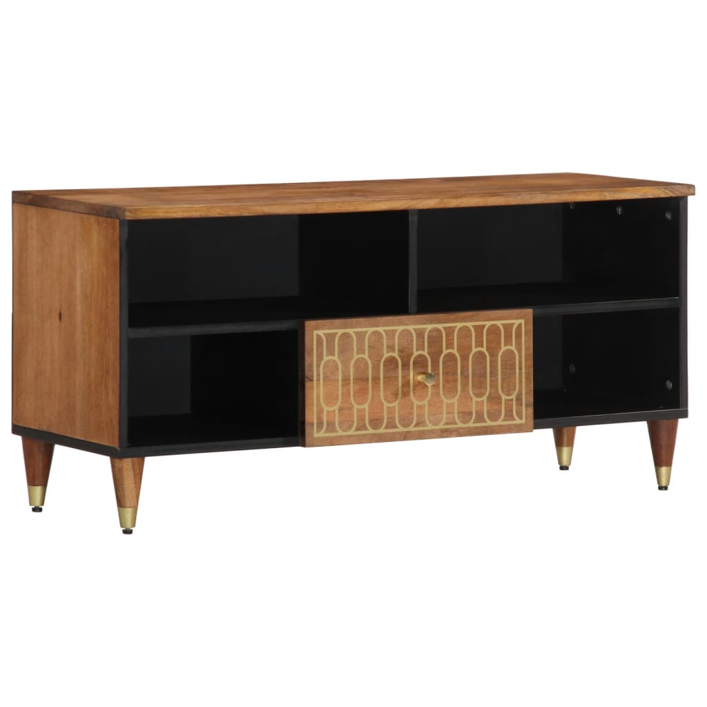 vidaXL Mueble de TV madera maciza de mango 100x33x46 cm