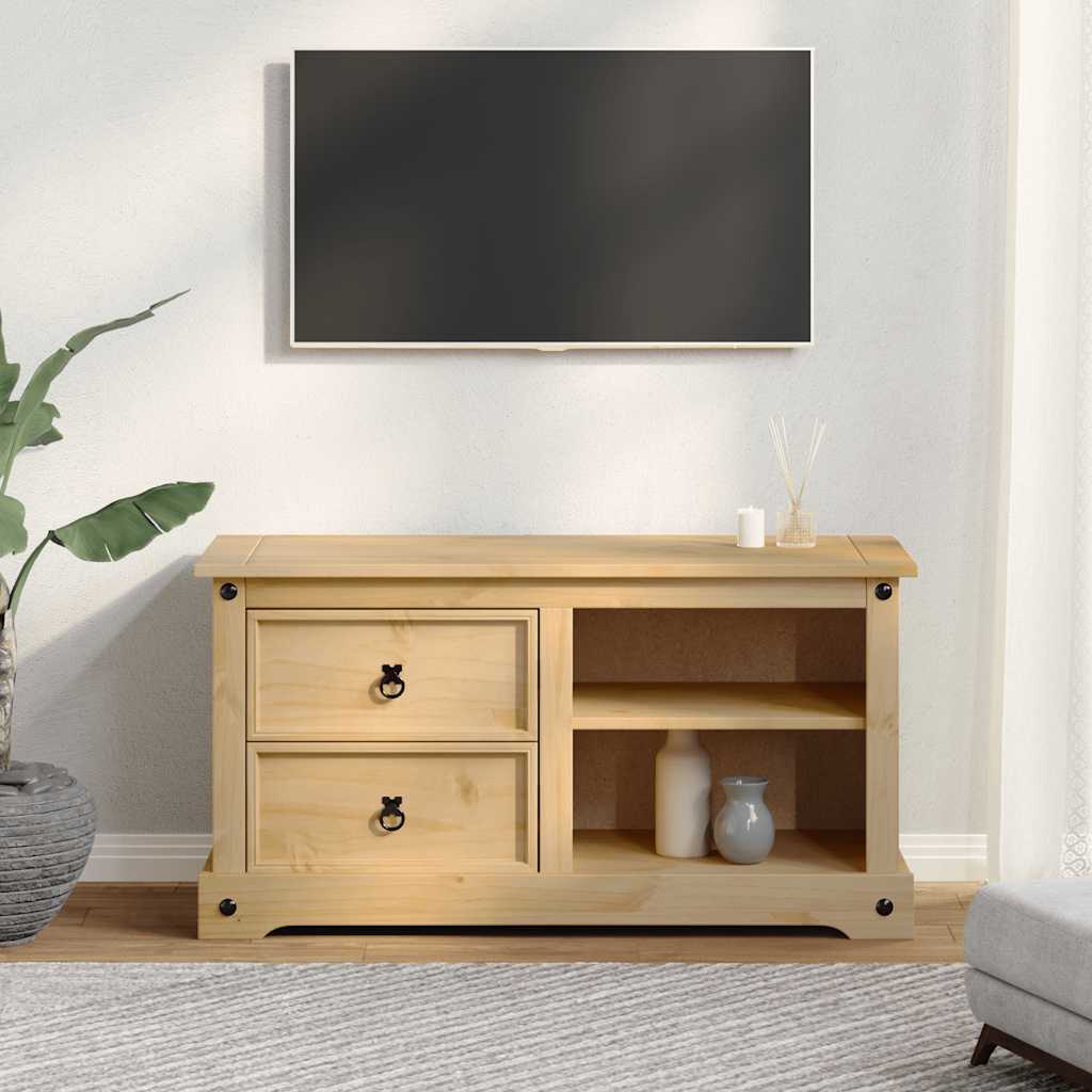 vidaXL Mueble de TV Corona madera maciza de pino 100x40x52 cm - Image 3