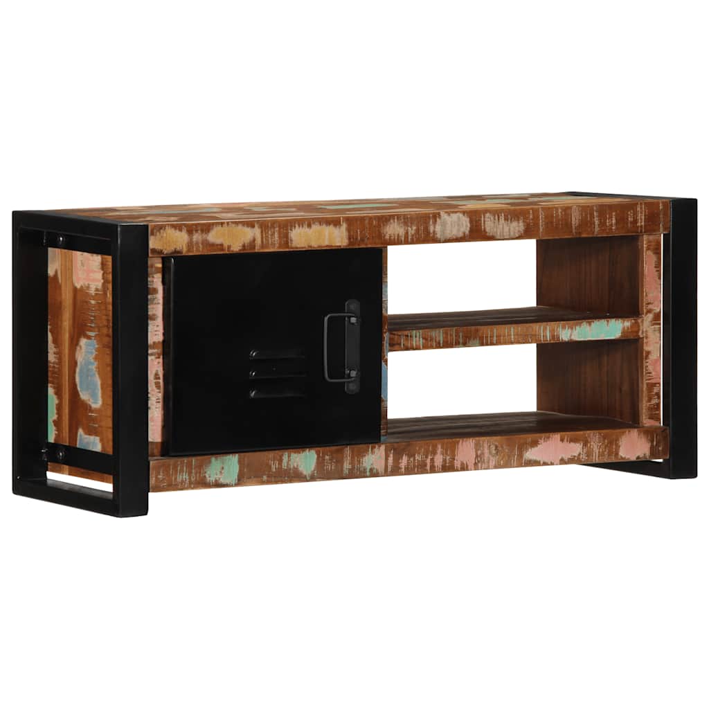 vidaXL Mueble para la TV 80x30x35 madera maciza reciclada