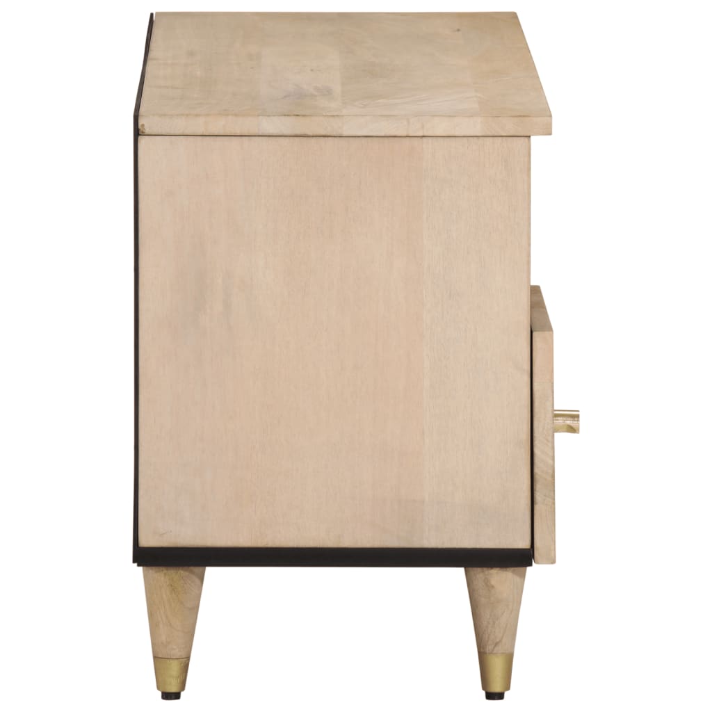 vidaXL Mueble de TV madera maciza de mango 100x33x46 cm - Image 4