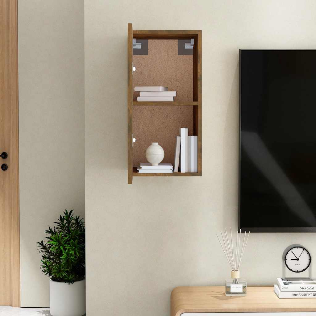 vidaXL Mueble para TV madera contrachapada roble ahumado 30,5x30x60 cm - Image 3