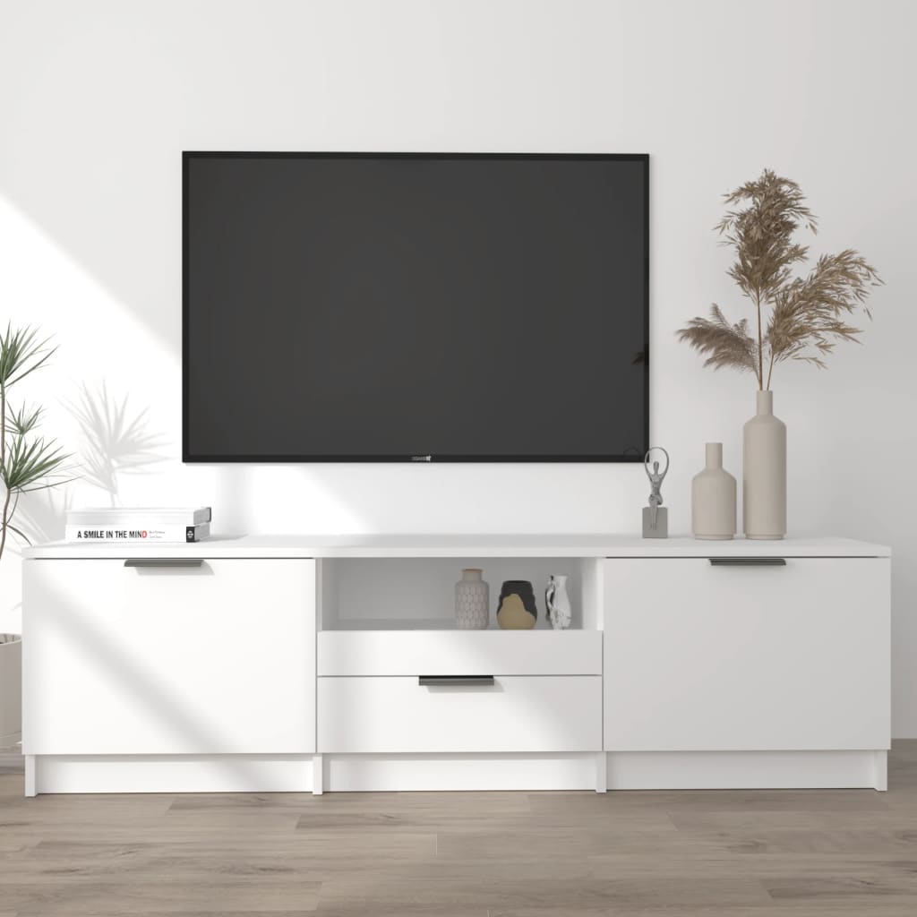 vidaXL Mueble de TV blanco 140x35x40 cm madera de ingeniería