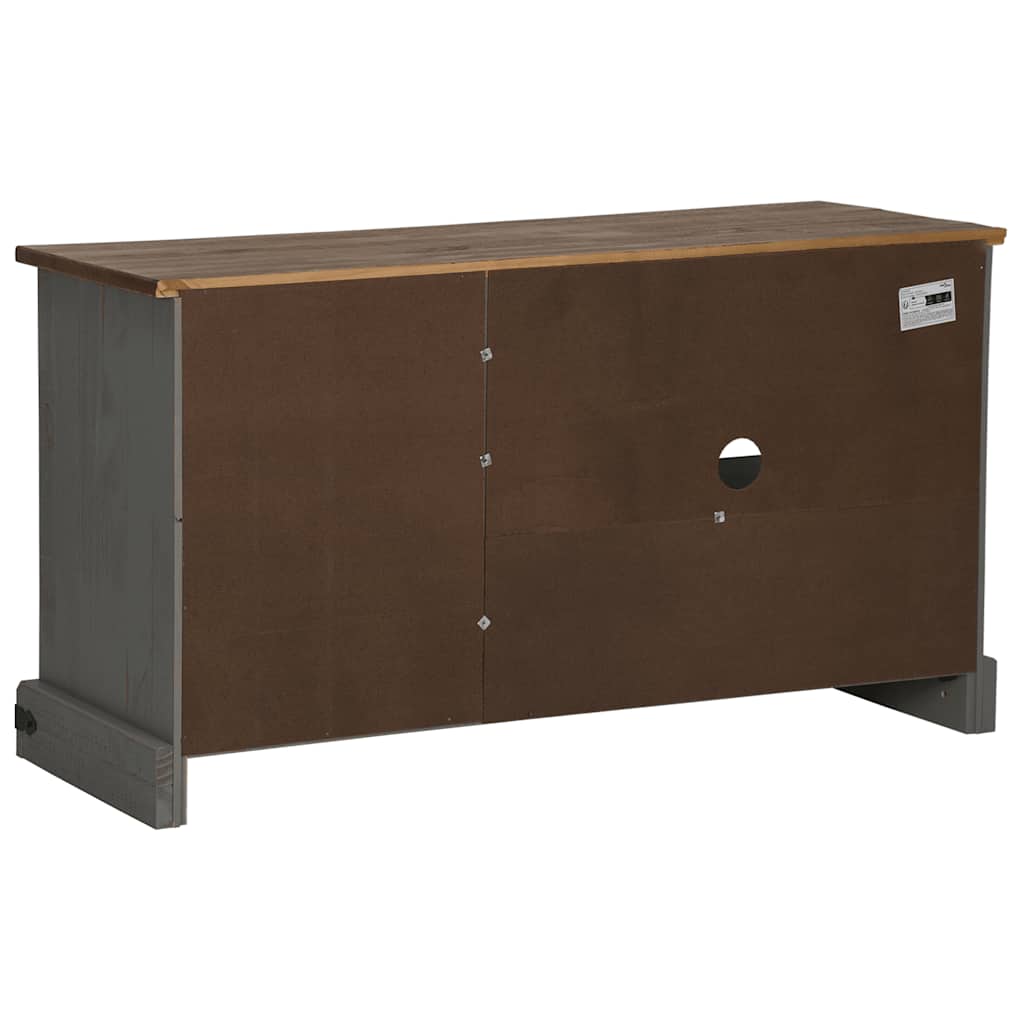 vidaXL Mueble de TV HALDEN con puerta corredera gris 110x40x60 cm - Image 6