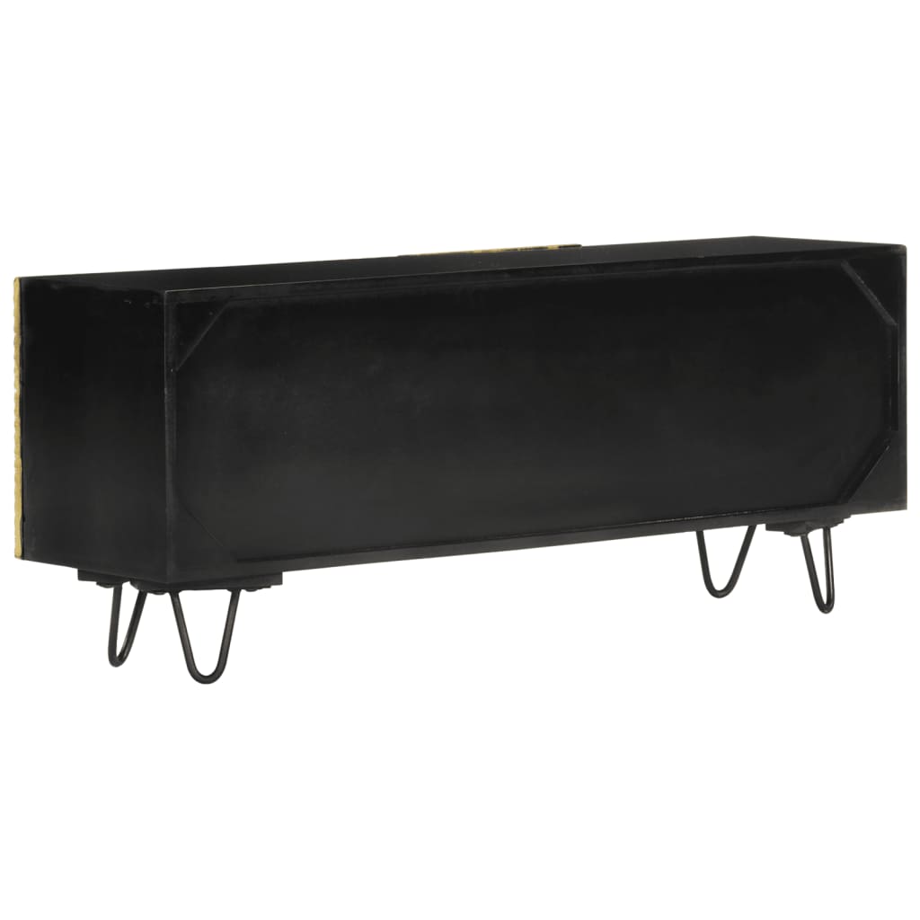 vidaXL Mueble de TV madera maciza de mango 110x30x45 cm - Image 3