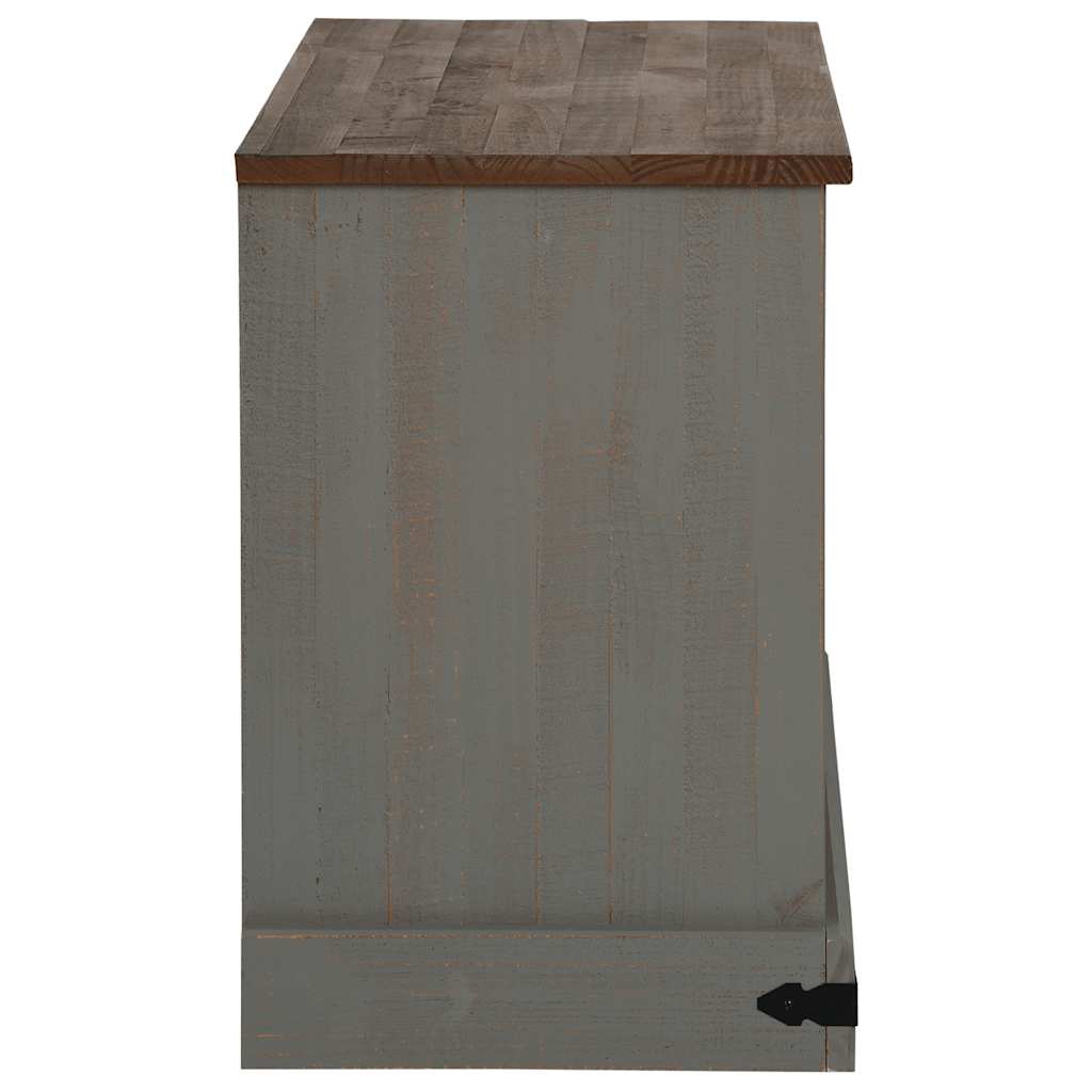 vidaXL Mueble de TV HALDEN con puerta corredera gris 110x40x60 cm - Image 5
