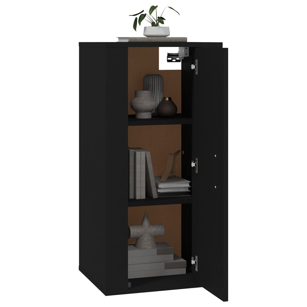 vidaXL Mueble para TV de pared negro 40x34,5x80 cm - Image 3