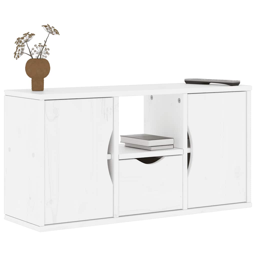 vidaXL Mueble para TV con cajón ODDA blanco 79x24x40 cm madera pino