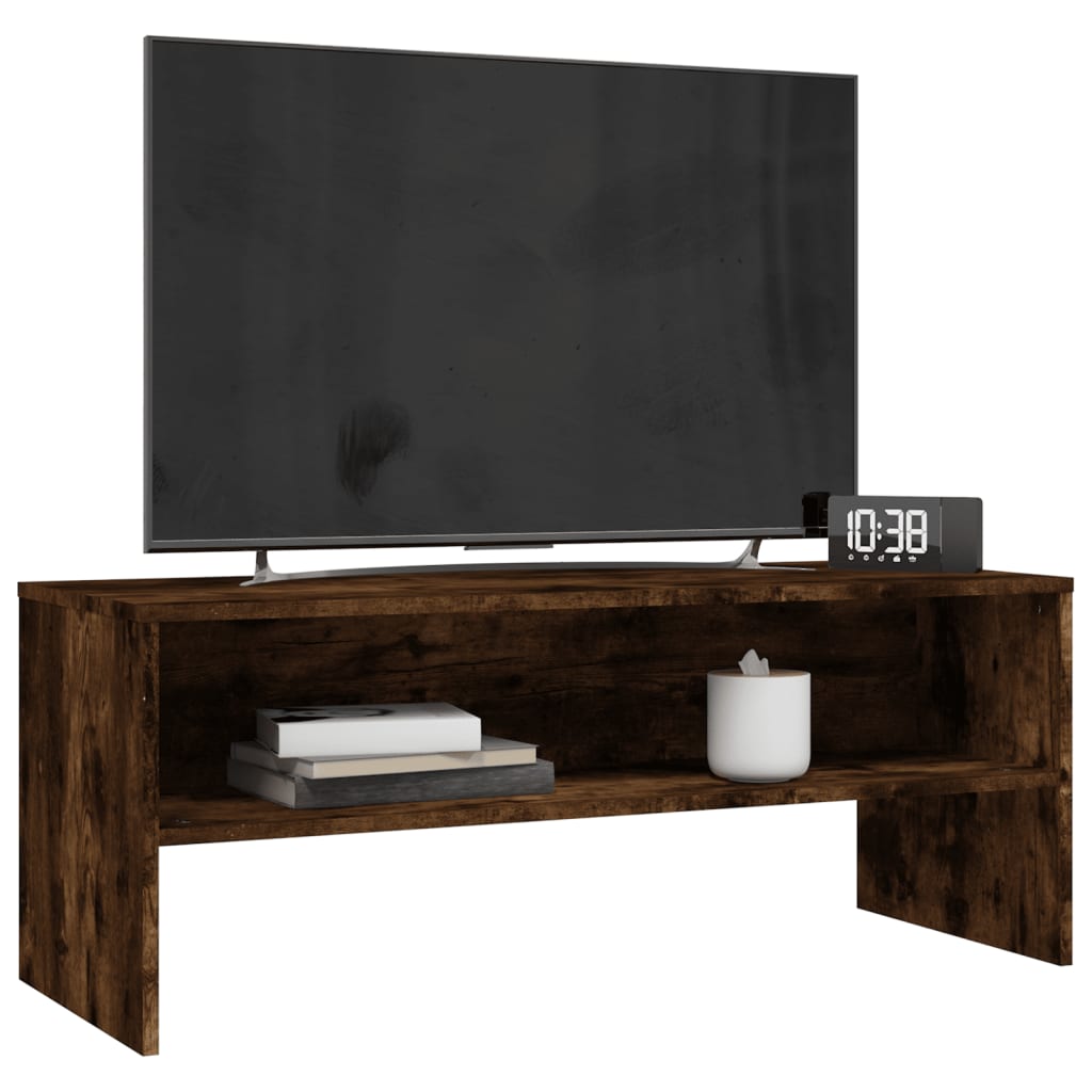 vidaXL Mueble de TV madera contrachapada roble ahumado 100x40x40 cm - Image 3