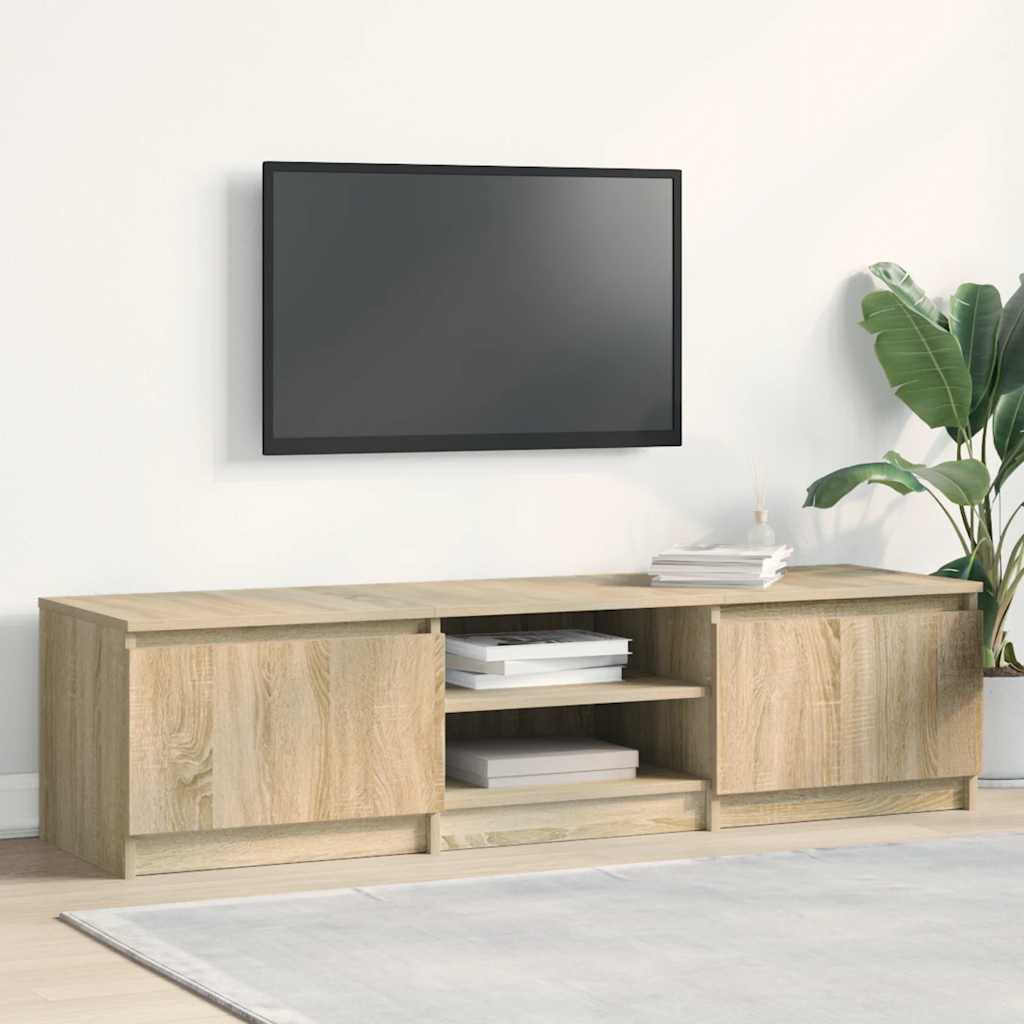 vidaXL Mueble TV madera contrachapada color roble Sonoma 140x40x35,5cm