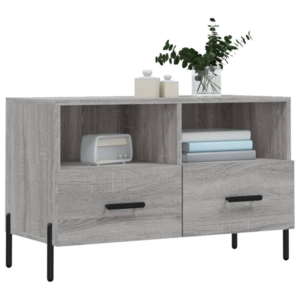vidaXL Mueble de TV madera de ingeniería gris Sonoma 80x36x50 cm - Image 3