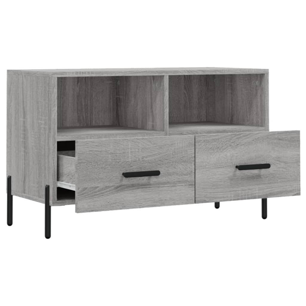 vidaXL Mueble de TV madera de ingeniería gris Sonoma 80x36x50 cm - Image 6