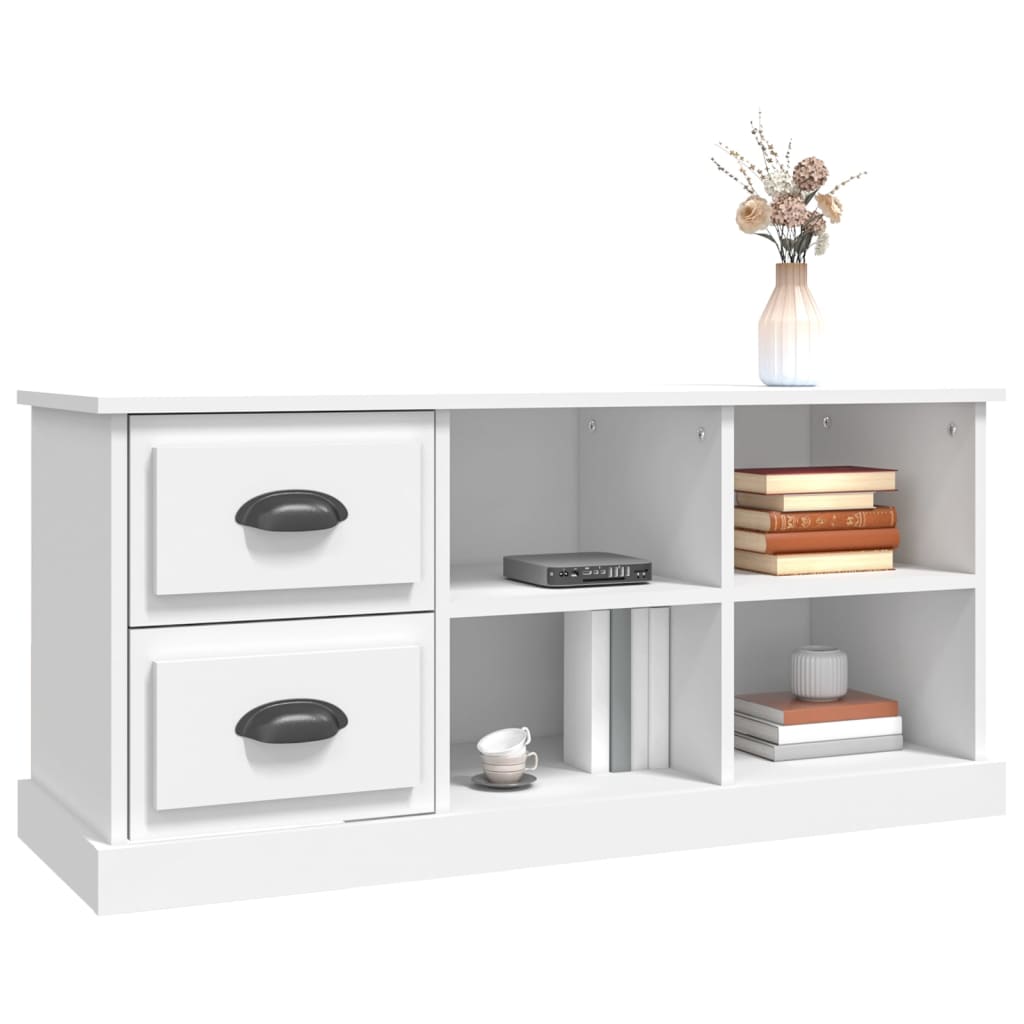 vidaXL Mueble para TV madera contrachapada blanco 102x35,5x47,5 cm - Image 4