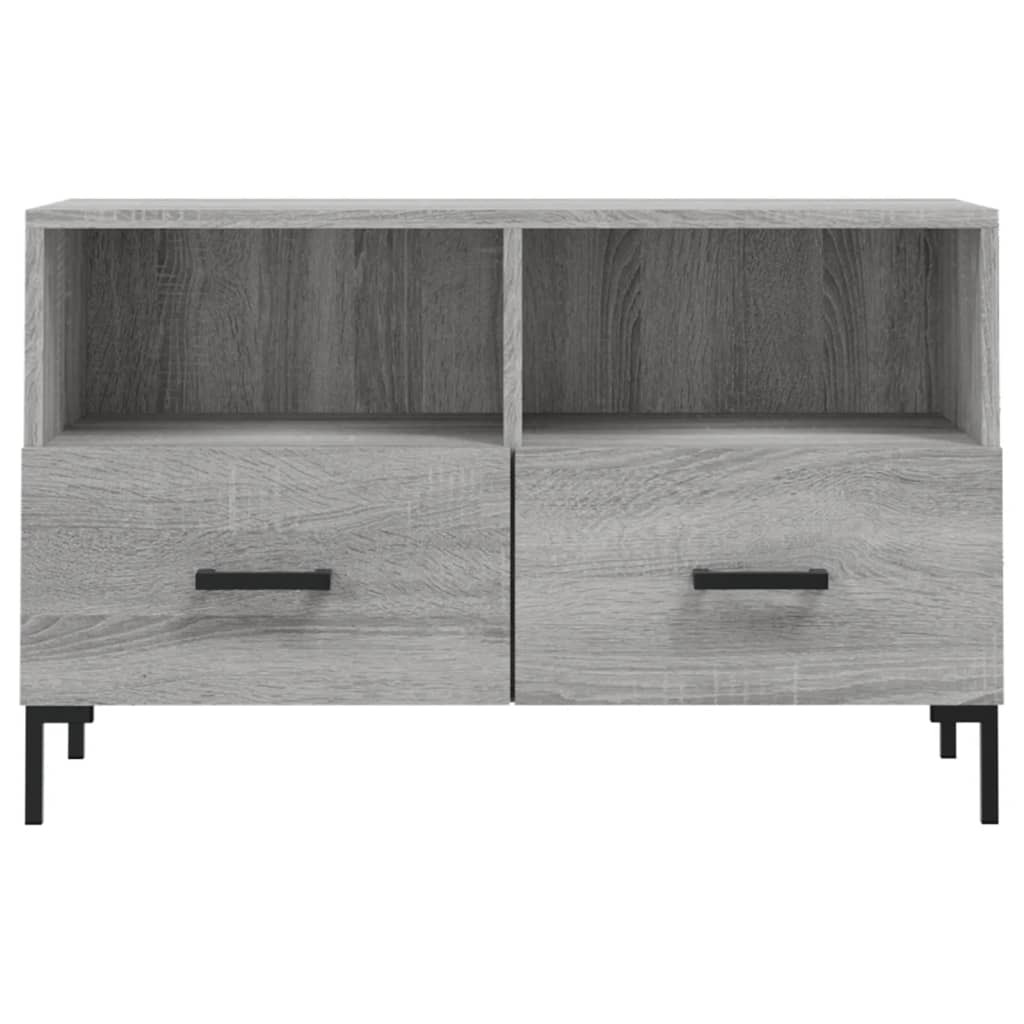 vidaXL Mueble de TV madera de ingeniería gris Sonoma 80x36x50 cm - Image 5