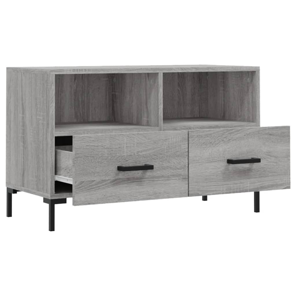 vidaXL Mueble de TV madera de ingeniería gris Sonoma 80x36x50 cm - Image 6