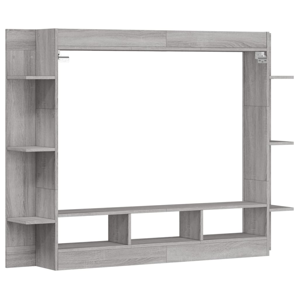 vidaXL Mueble de TV madera de ingeniería gris Sonoma 152x22x113 cm - Image 6