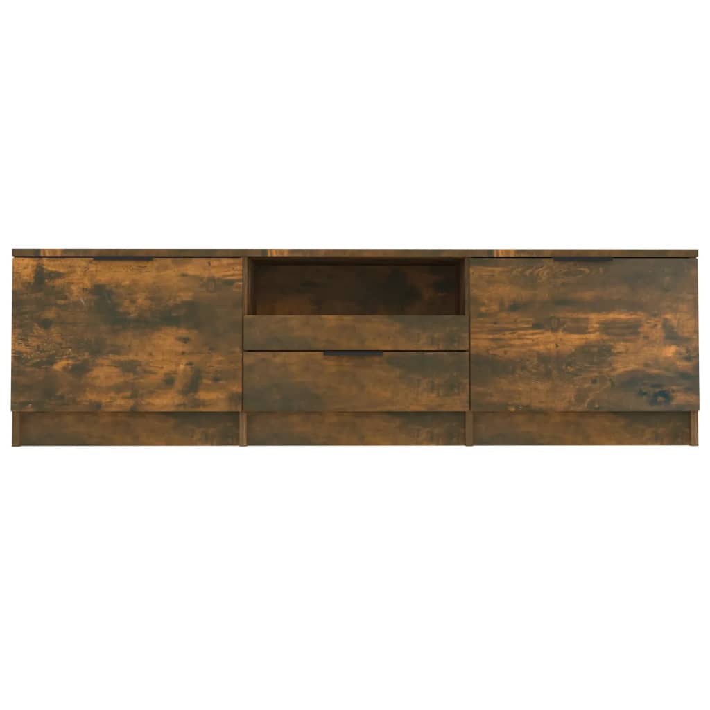 vidaXL Mueble para TV madera contrachapada roble ahumado 140x35x40cm - Image 4