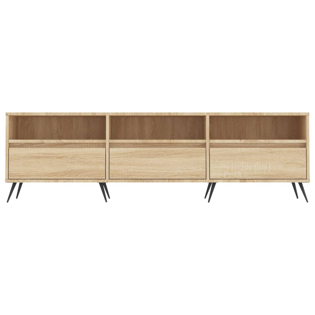 vidaXL Mueble de TV madera contrachapada roble Sonoma 150x30x44,5 cm - Image 5