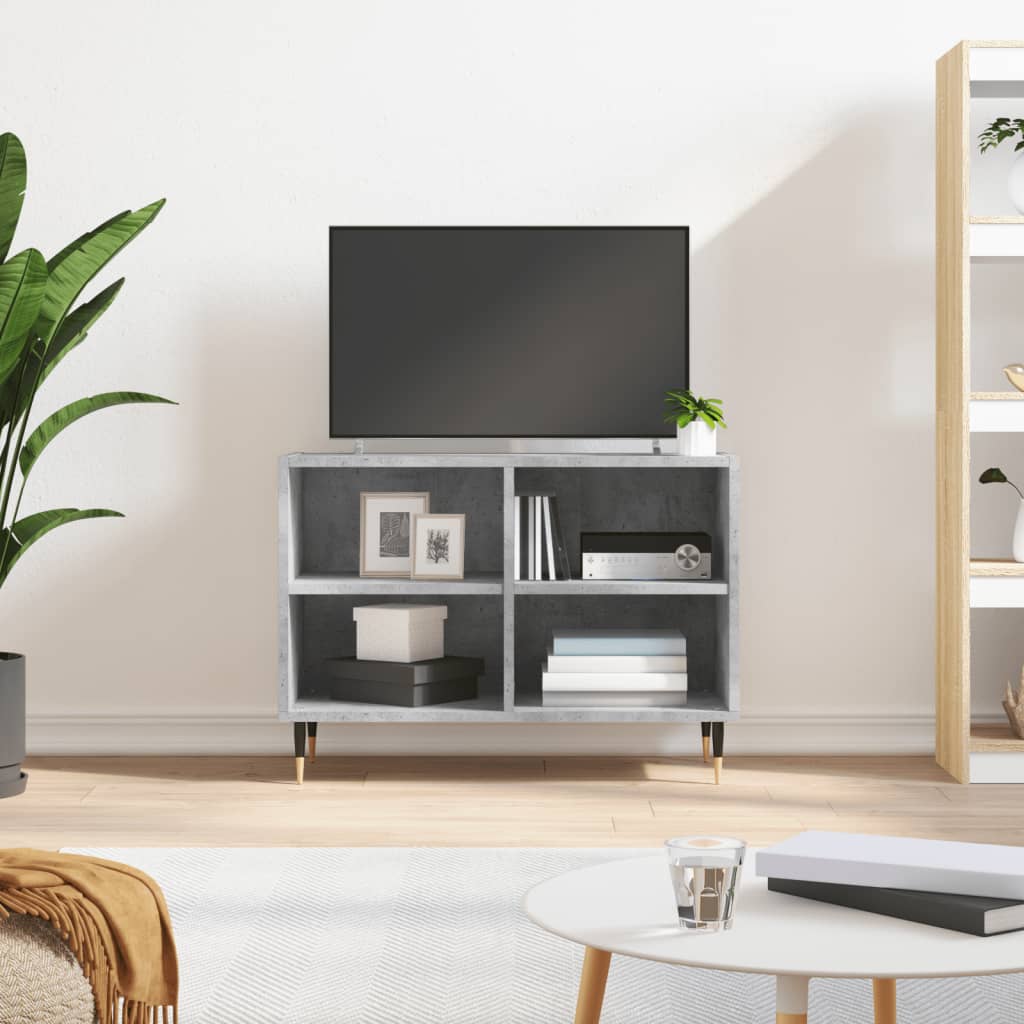 vidaXL Mueble de TV madera de ingeniería gris hormigón 69,5x30x50 cm