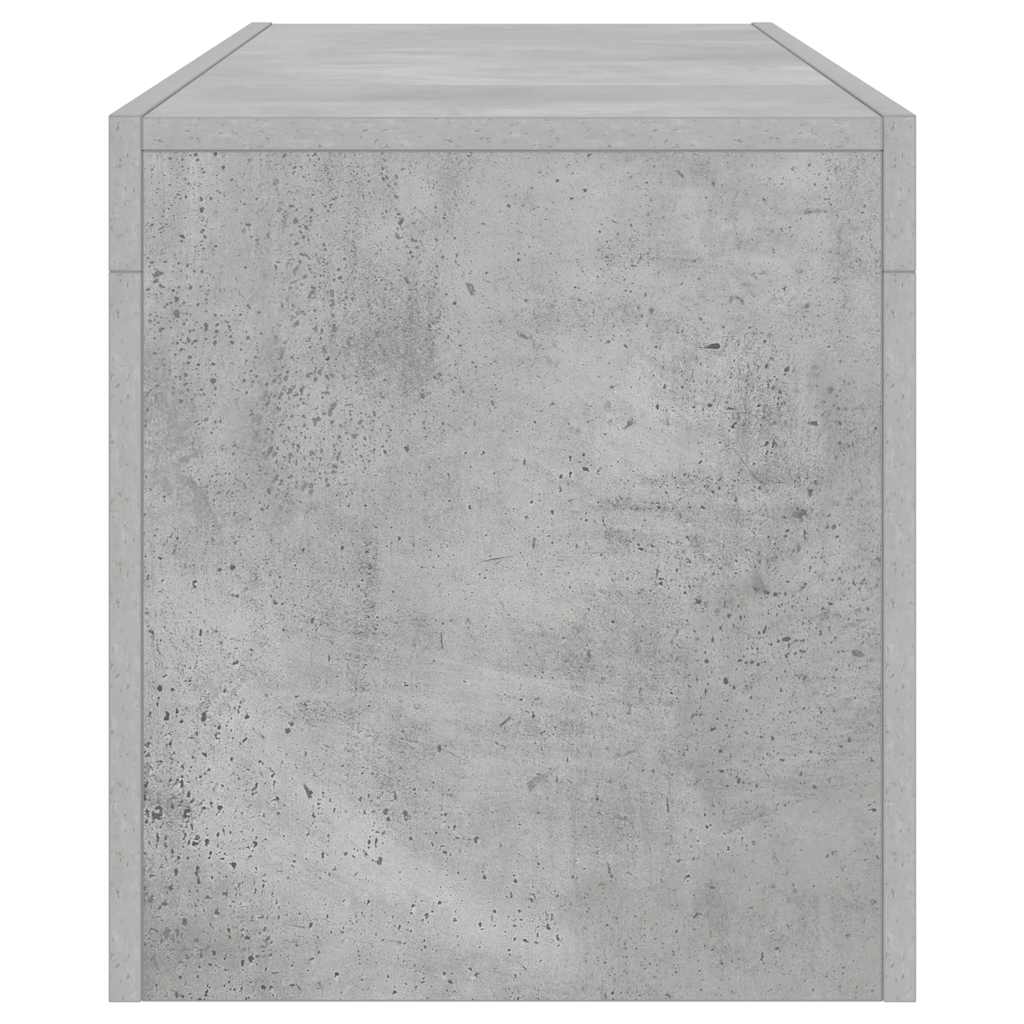 vidaXL Mueble de TV con luces LED gris hormigón 120x35x40 cm - Image 6