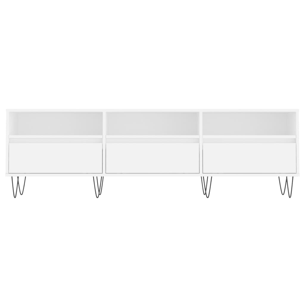vidaXL Mueble de TV madera contrachapada blanco 150x30x44,5 cm - Image 5