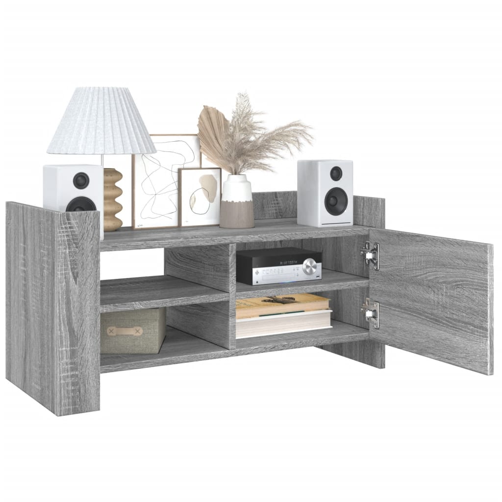 vidaXL Mueble de TV madera de ingeniería gris Sonoma 80x35x40 cm - Image 3