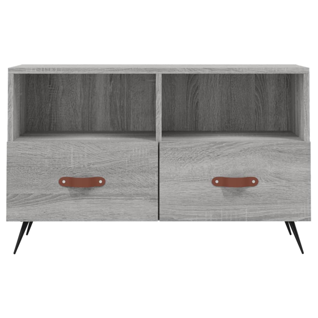 vidaXL Mueble de TV madera de ingeniería gris Sonoma 80x36x50 cm - Image 5