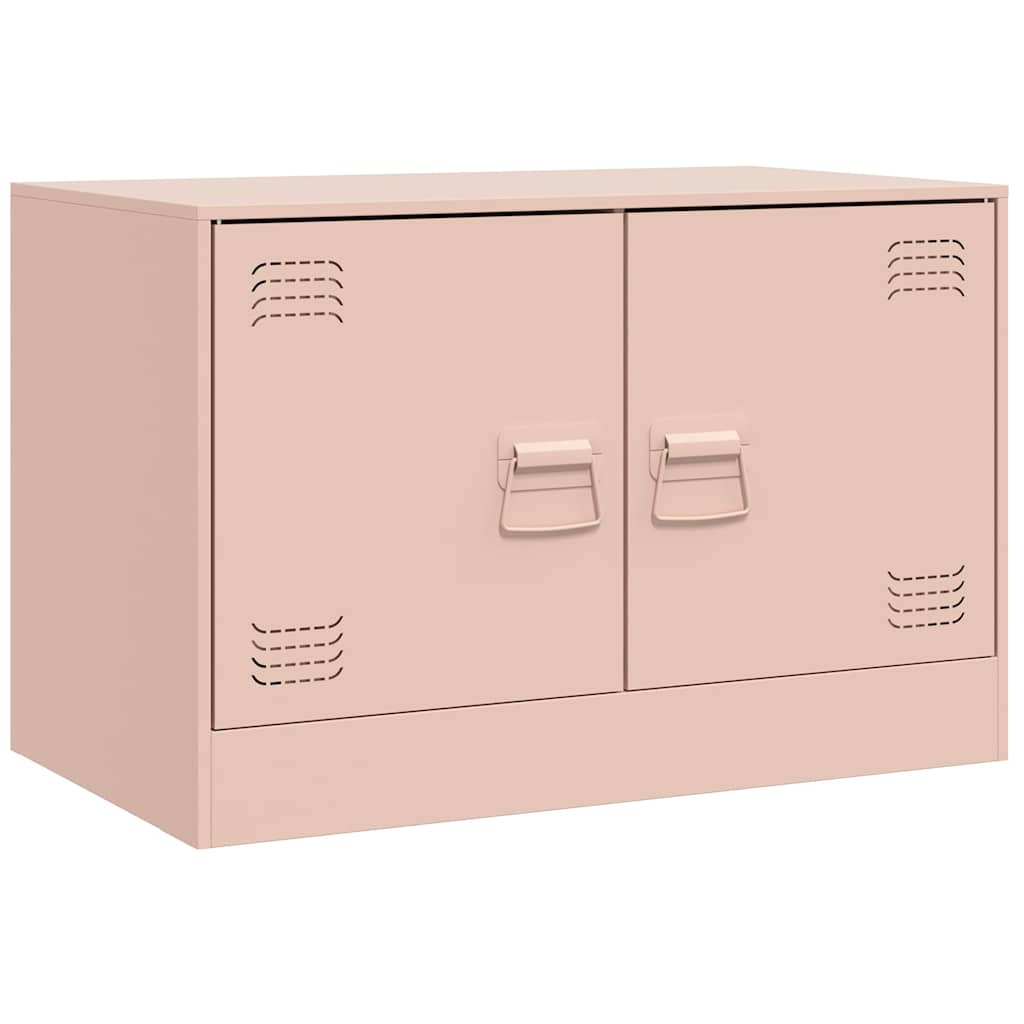vidaXL Muebles para TV 2 unidades acero rosa 67x39x44 cm - Image 5