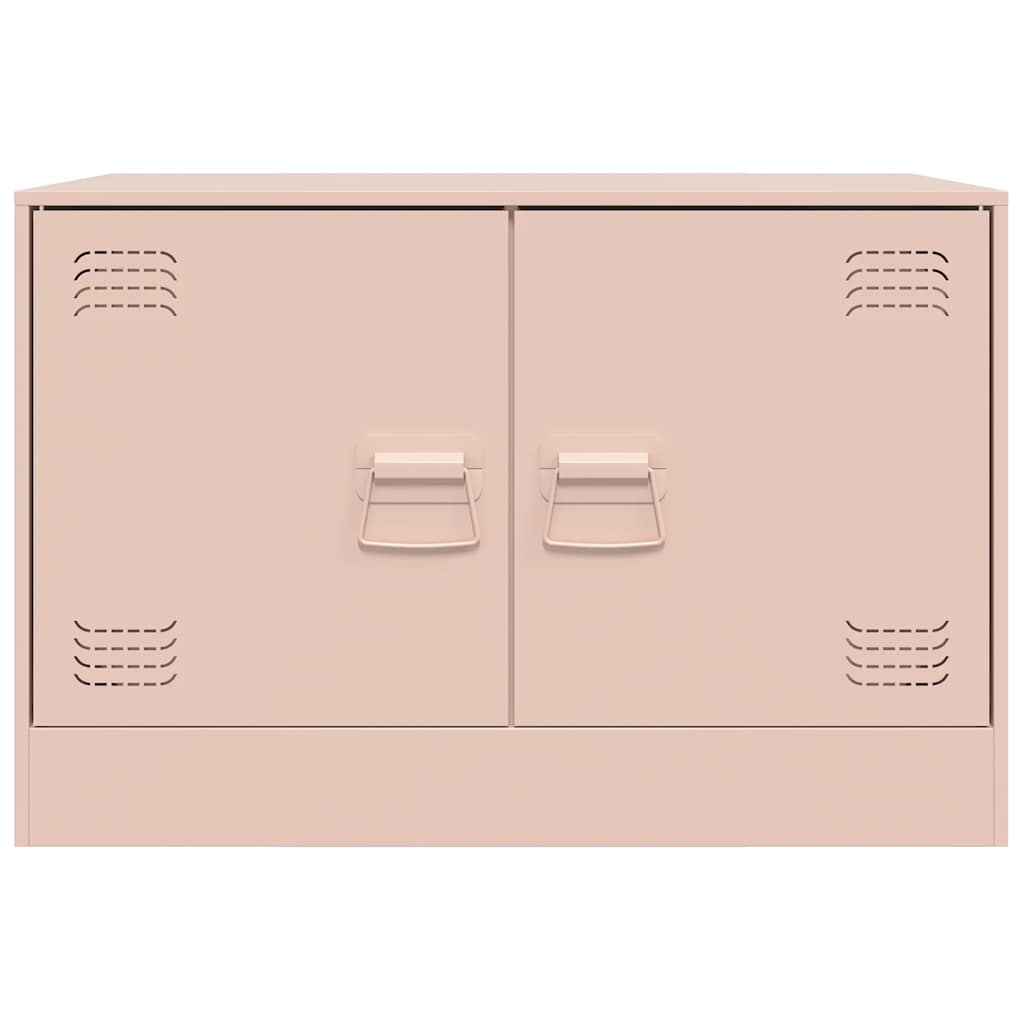 vidaXL Muebles para TV 2 unidades acero rosa 67x39x44 cm - Image 6