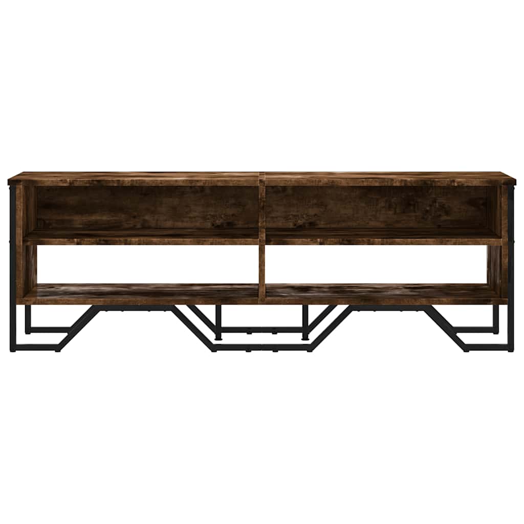 vidaXL Mueble de TV madera de ingeniería roble ahumado 122x34x41 cm - Image 4