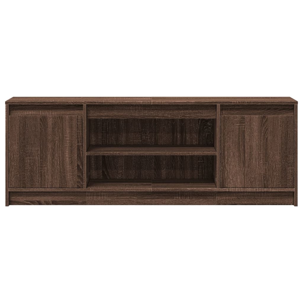 vidaXL Mueble de TV LED madera ingeniería marrón roble 139,5x34x50 cm - Image 6