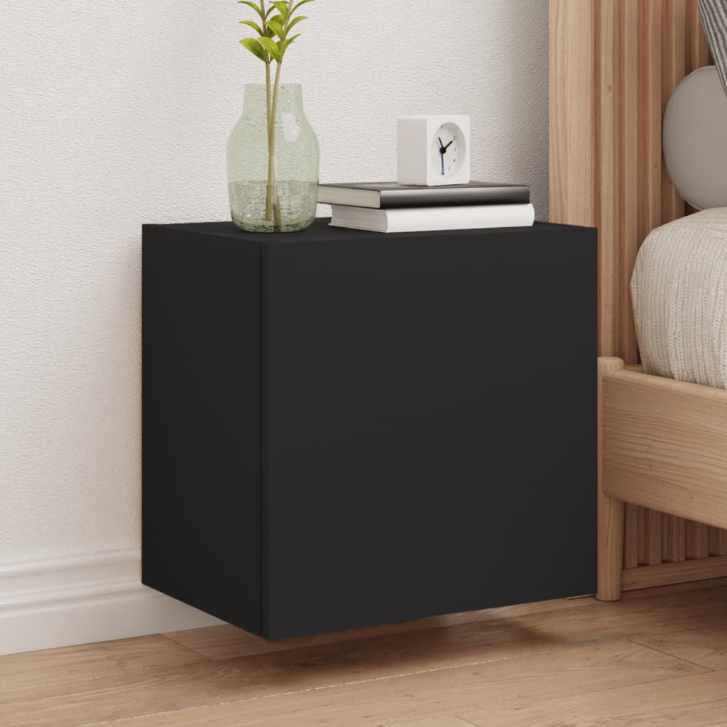 vidaXL Muebles TV de pared 2 uds madera ingeniería negro 40,5x30x40 cm