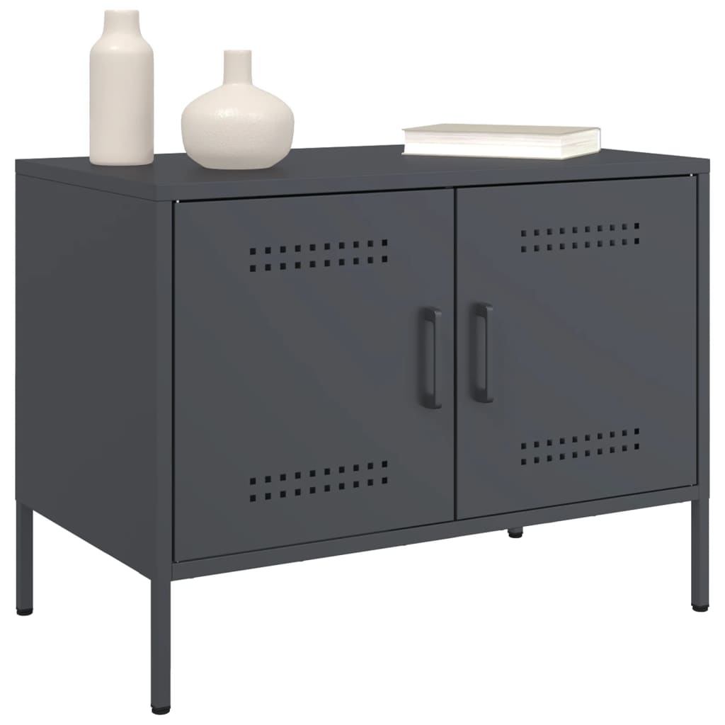 vidaXL Mueble de TV acero gris antracita 68x39x50,5 cm - Image 4