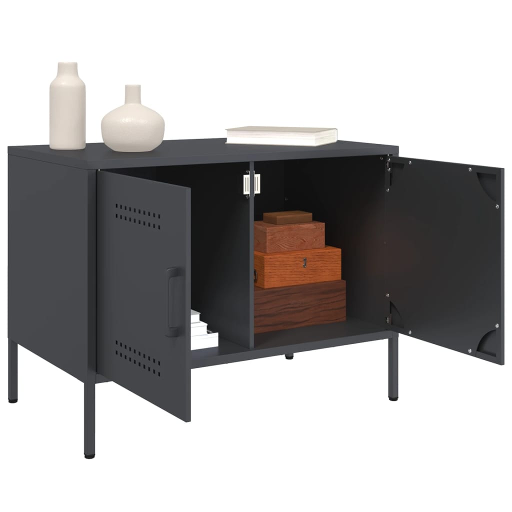 vidaXL Mueble de TV acero gris antracita 68x39x50,5 cm - Image 5