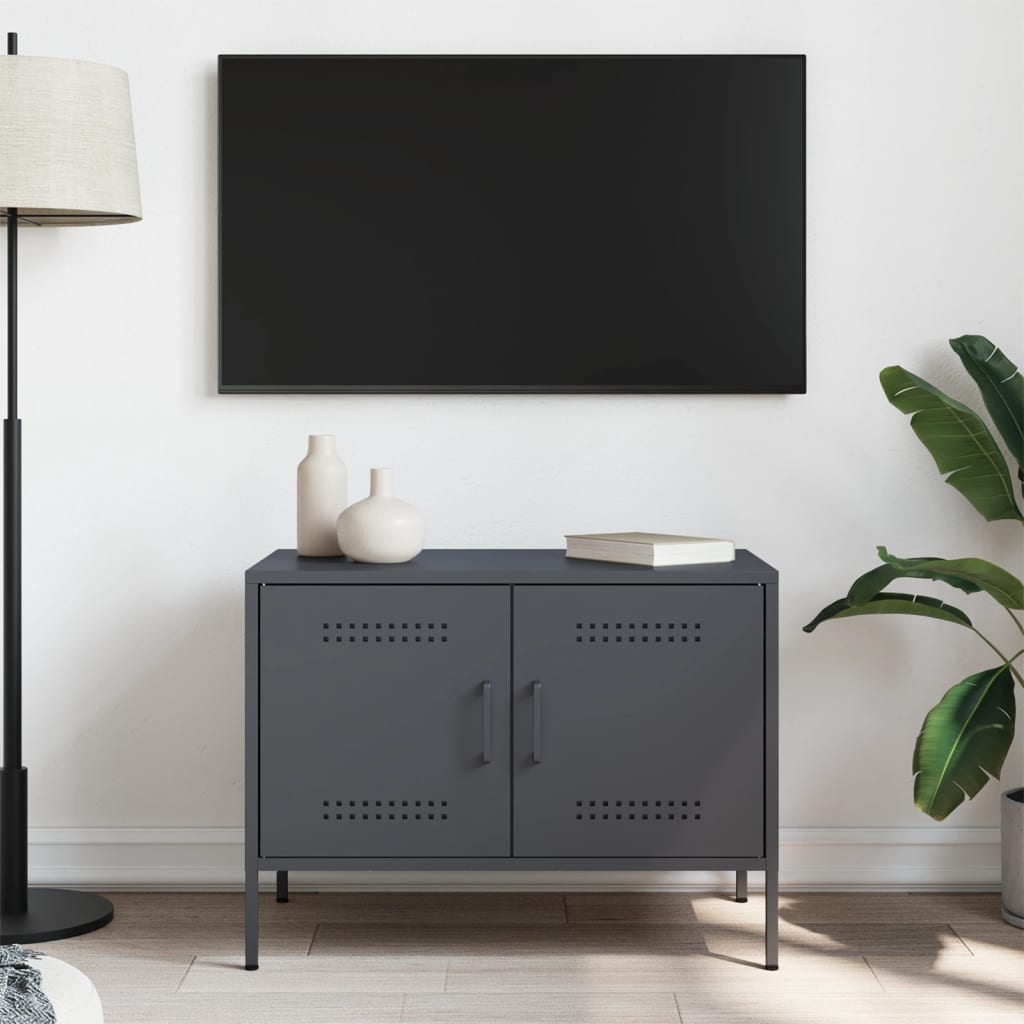 vidaXL Mueble de TV acero gris antracita 68x39x50,5 cm - Image 3