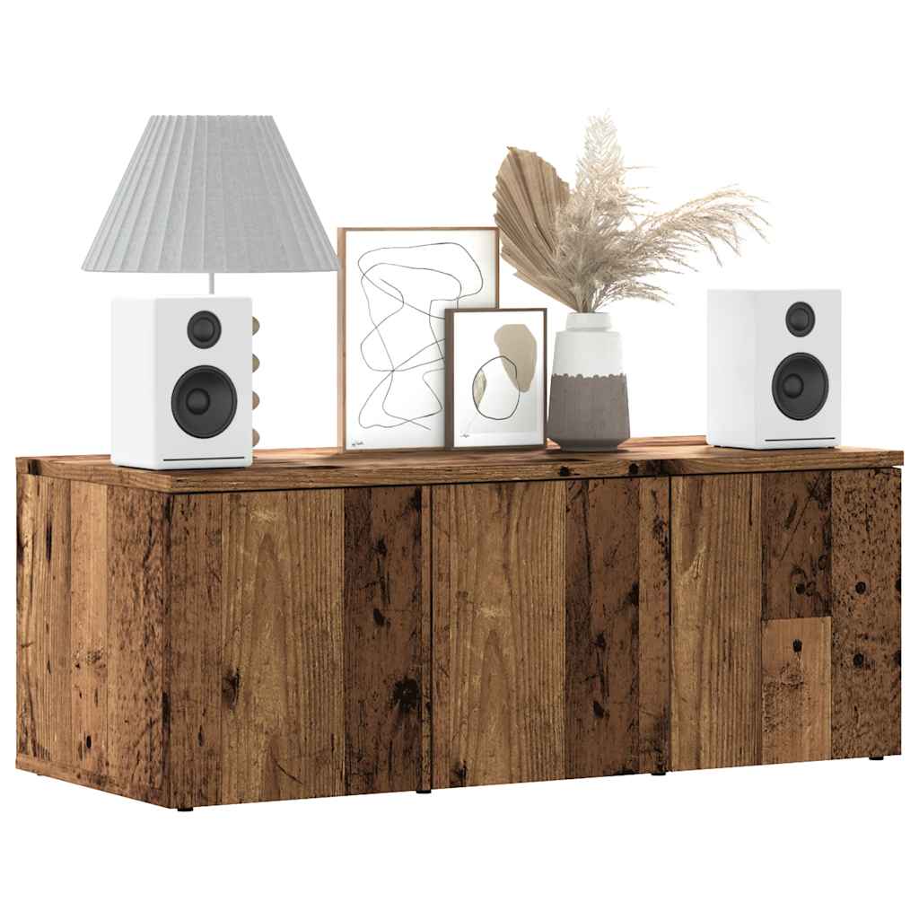 vidaXL Mueble para TV madera contrachapada envejecida 80x34x30 cm