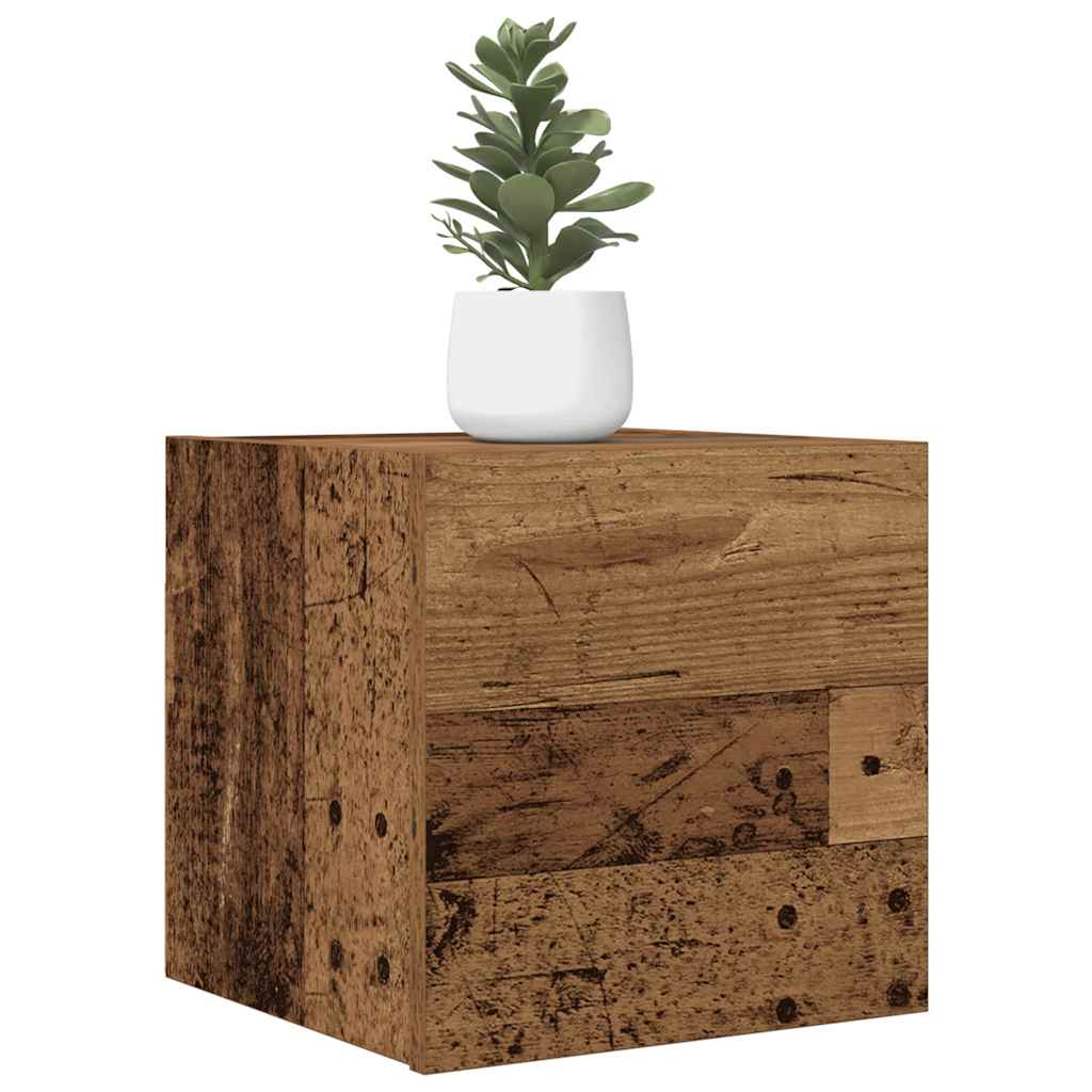 vidaXL Mueble de pared para TV madera envejecida 30,5x30x30 cm