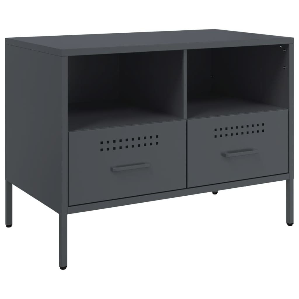 vidaXL Muebles para TV 2 unidades acero gris antracita 68x39x50,5 cm - Image 6