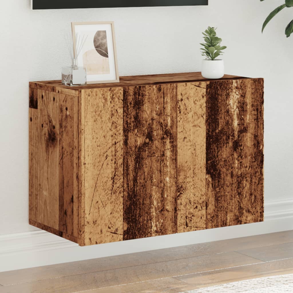 vidaXL Mueble para TV de pared madera envejecida 60x30x41 cm