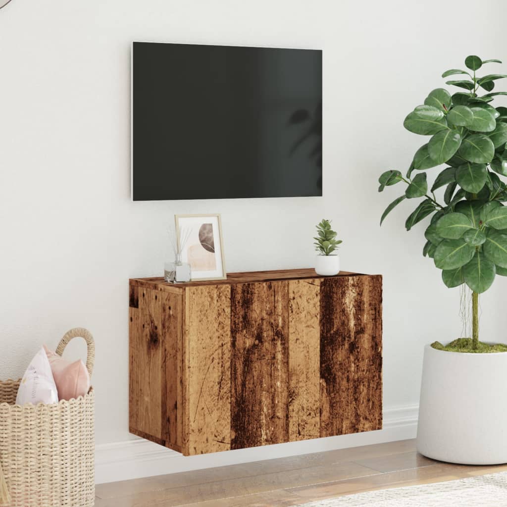 vidaXL Mueble para TV de pared madera envejecida 60x30x41 cm - Image 3