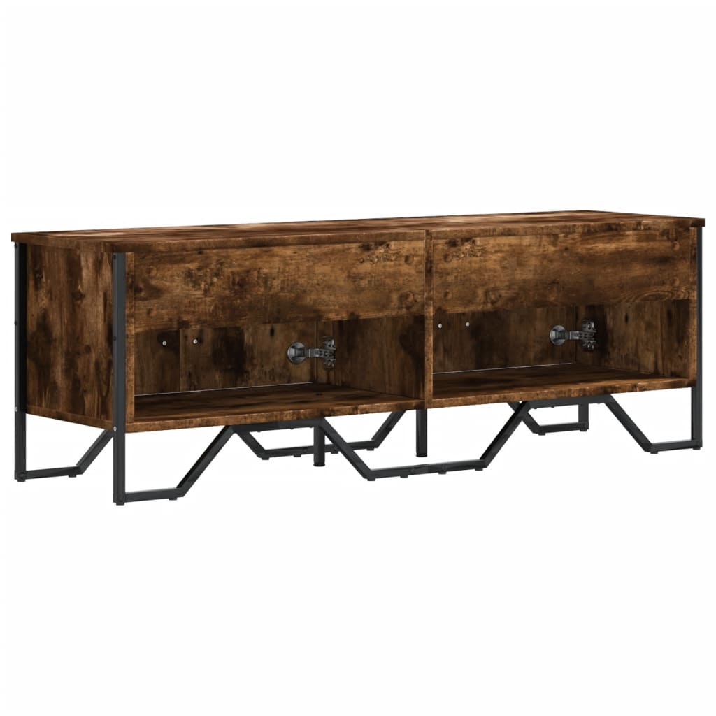 vidaXL Mueble de TV madera de ingeniería roble ahumado 122x34x41 cm - Image 6