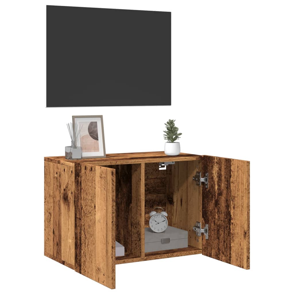vidaXL Mueble para TV de pared madera envejecida 60x30x41 cm - Image 4